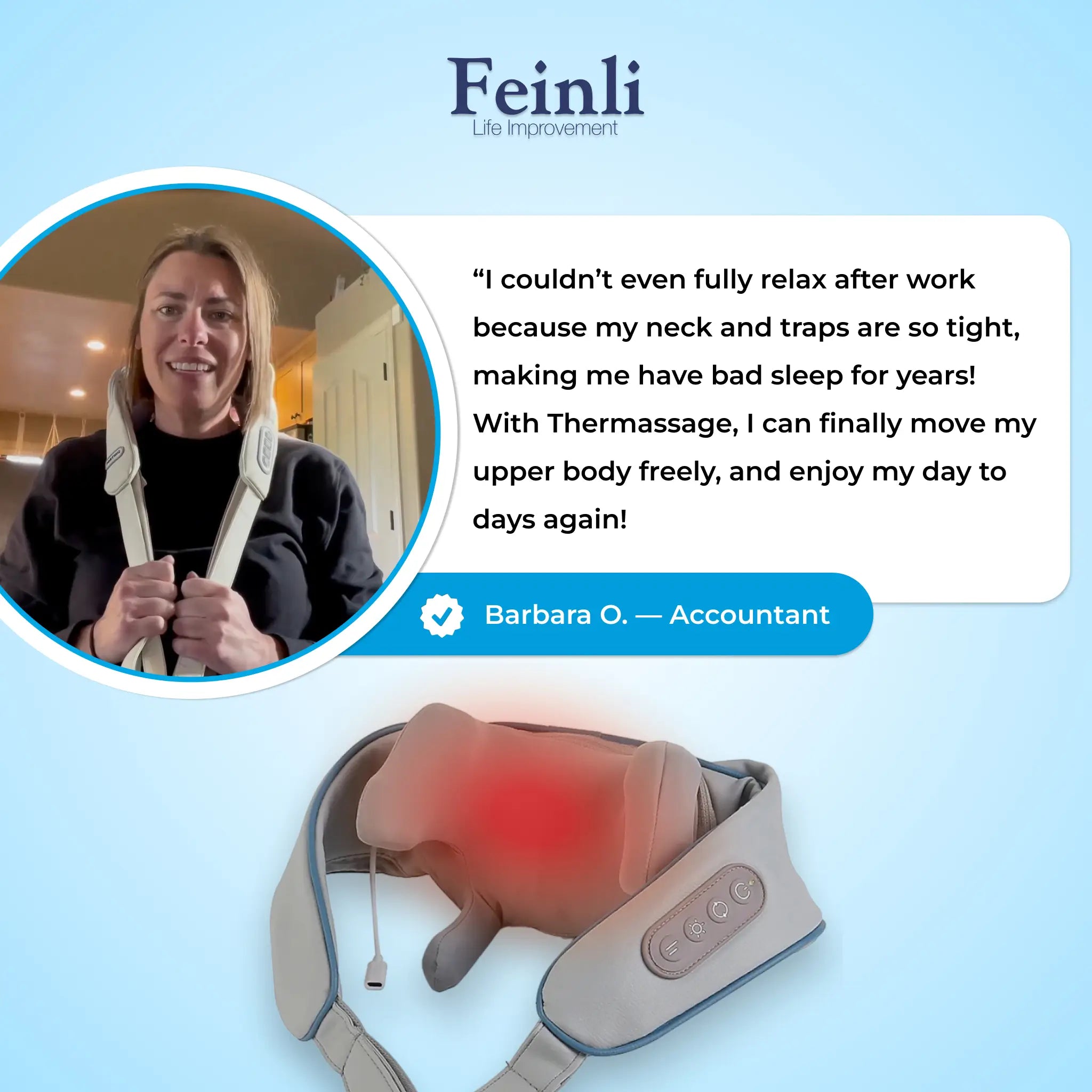 𝗧𝗵𝗲𝗿𝗠𝗮𝘀𝘀𝗮𝗴𝗲™ — Deep Neck & Shoulder Massage - Feinli