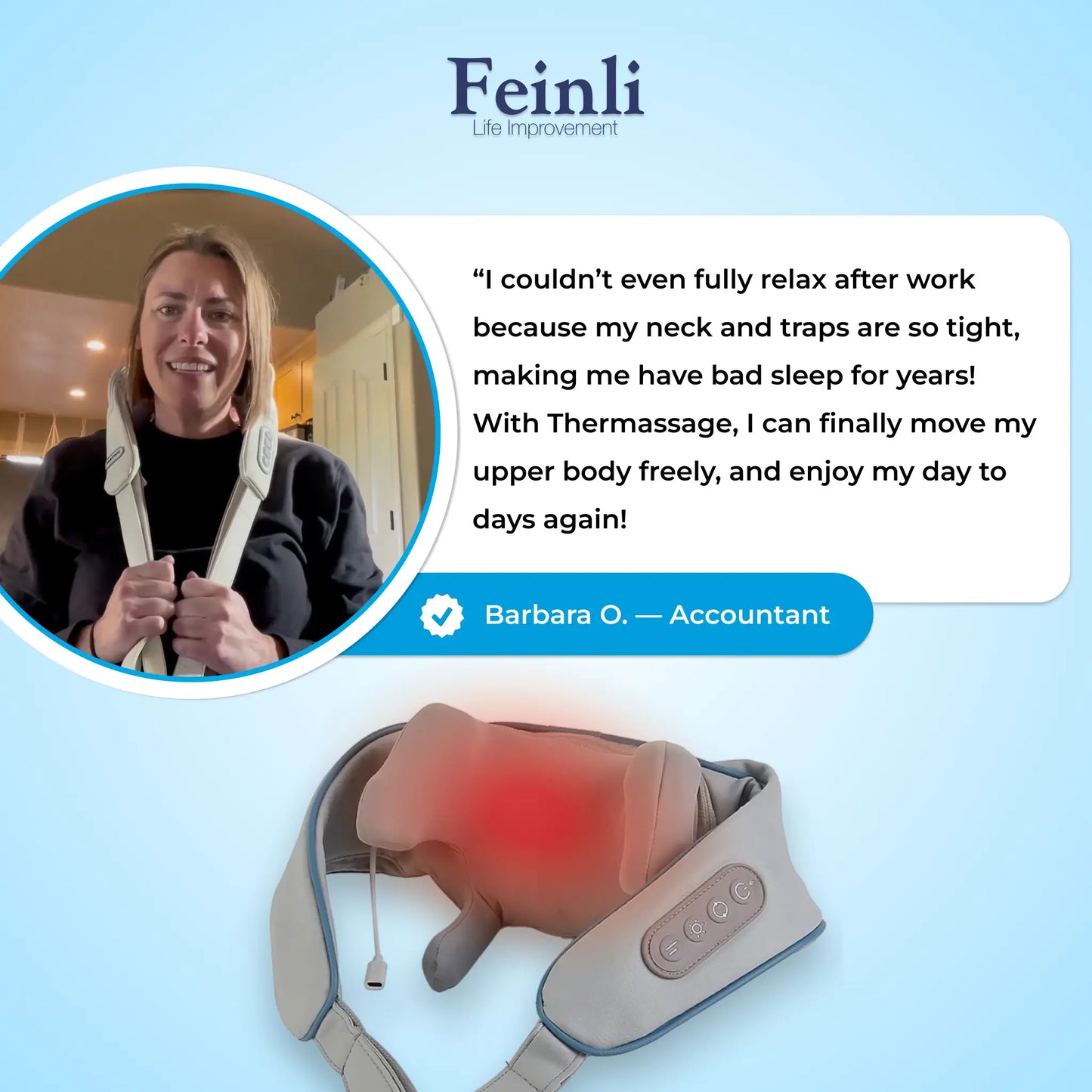𝗧𝗵𝗲𝗿𝗠𝗮𝘀𝘀𝗮𝗴𝗲™ — Deep Neck & Shoulder Massage - Feinli