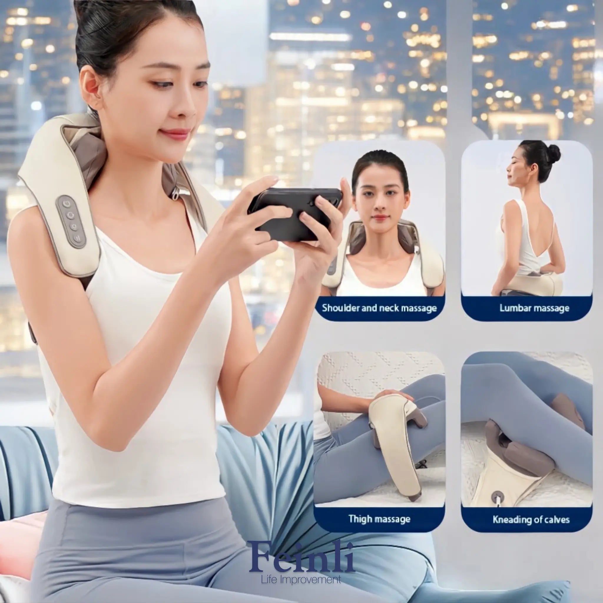 𝗧𝗵𝗲𝗿𝗠𝗮𝘀𝘀𝗮𝗴𝗲™ — Deep Neck & Shoulder Massage - Feinli